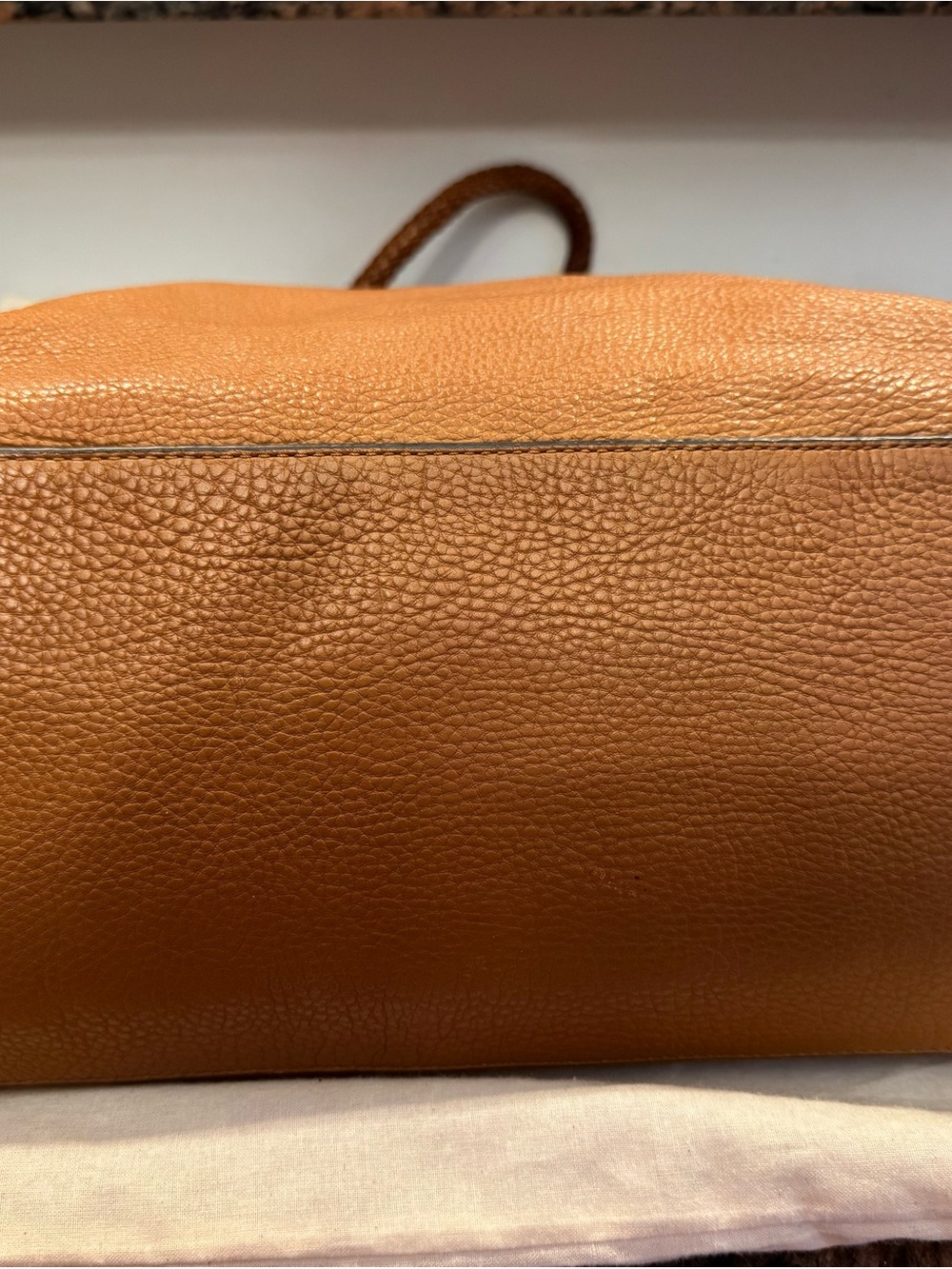 Tory Burch Taylor Leather Tote with Tassel, Cognac - Picture 2 of 13